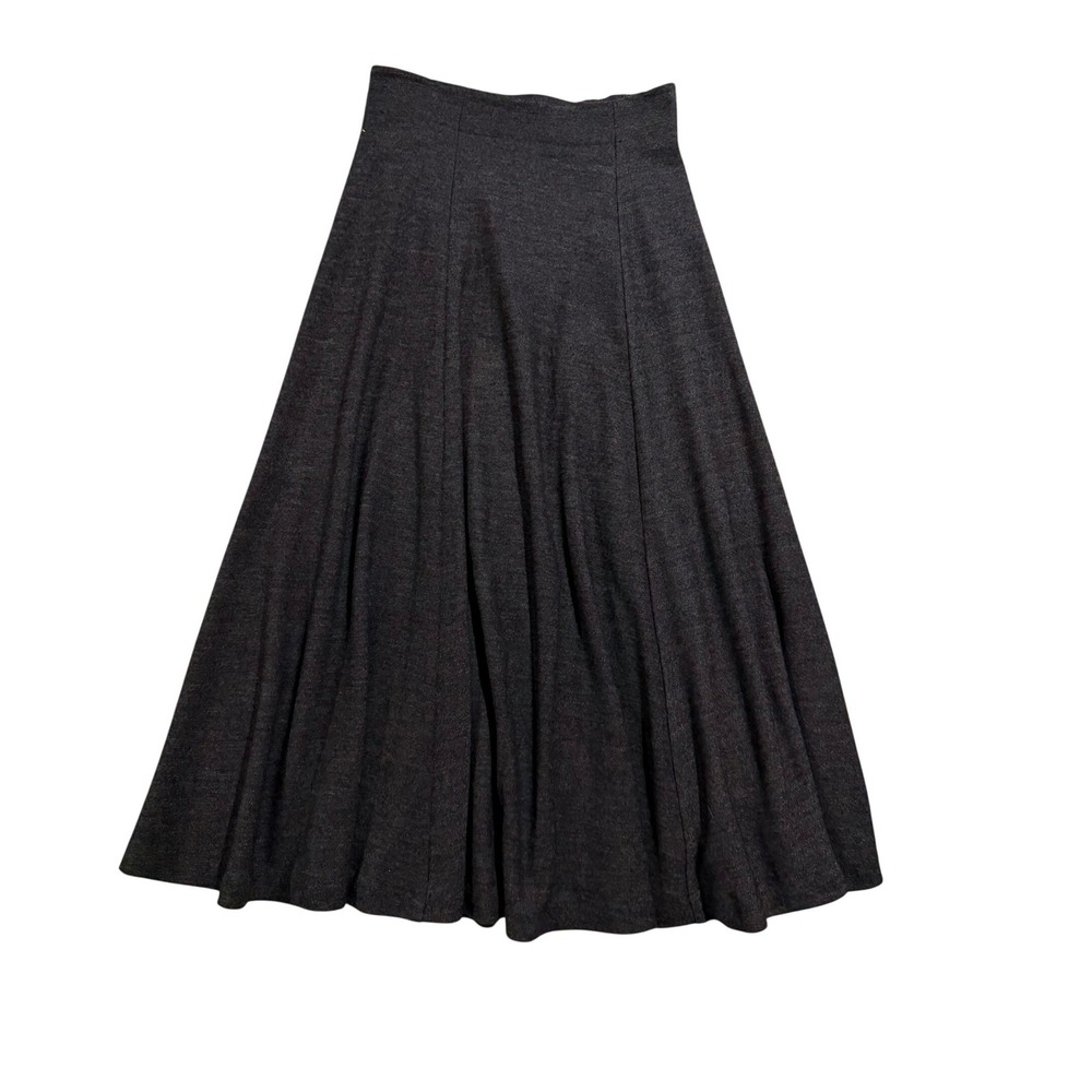 Felicity Barbara Lesser Wool Blend Midi Skirt Womens Medium Gray A- Y2KLine
